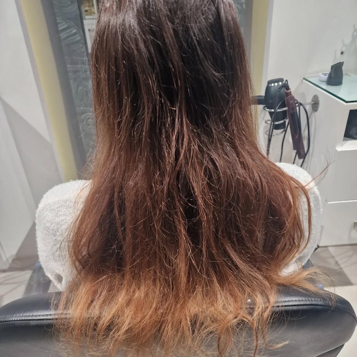 After haircut and style